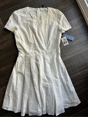 White French Connection Eyelet dress